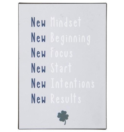 Metalskilt New Mindset New Beginning