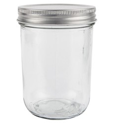 Opbevaringsglas m/sølvlåg 200 ml