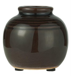 Ib Laursen Vase mini  Yrsa m/riller krakeleret glasur
