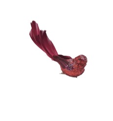Fugl med klemme - Rød/Glimmer
